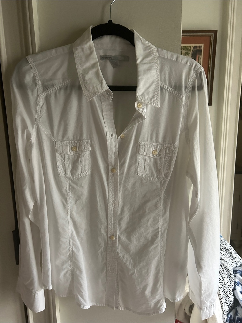 Old Navy White Button-Down Shirt